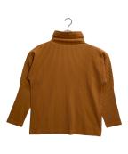 HOMME PLISSE ISSEY MIYAKEオム プリッセ イッセイ ミヤケ）の古着「モックネックプリーツカットソー」｜ブラウン