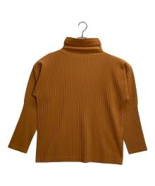 HOMME PLISSE ISSEY MIYAKE（オム プリッセ イッセイ ミヤケ）の古着「モックネックプリーツカットソー」｜ブラウン