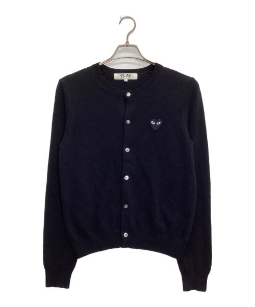 PLAY COMME des GARCONS（プレイコムデギャルソン）PLAY COMME des GARCONS (プレイコムデギャルソン) ワッペンカーディガン ブラック サイズ:Lの古着・服飾アイテム