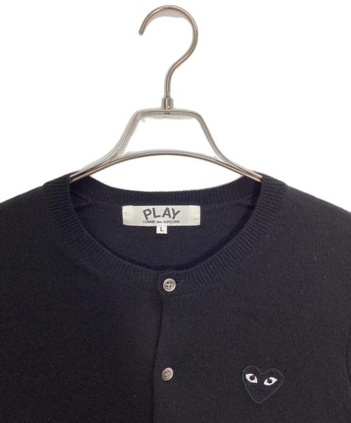 PLAY COMME des GARCONS（プレイコムデギャルソン）PLAY COMME des GARCONS (プレイコムデギャルソン) ワッペンカーディガン ブラック サイズ:Lの古着・服飾アイテム