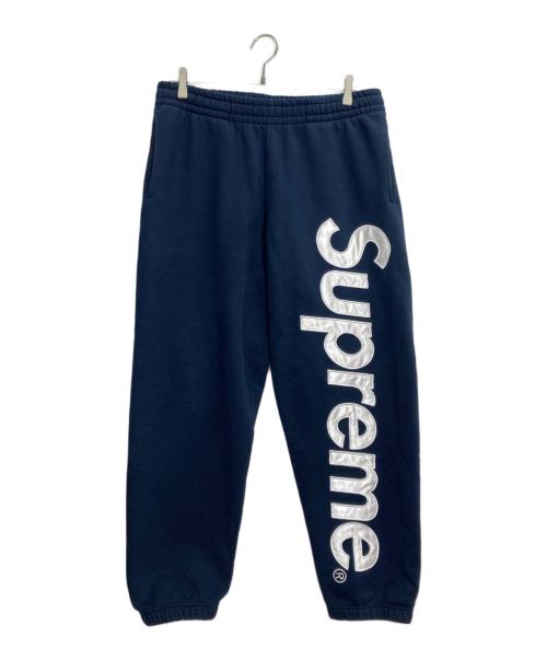 SUPREME（シュプリーム）Supreme (シュプリーム) SATIN APPLIQUE SWEATPANT ネイビー サイズ:Mの古着・服飾アイテム