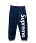 Supreme（シュプリーム）の古着「SATIN APPLIQUE SWEATPANT」｜ネイビー