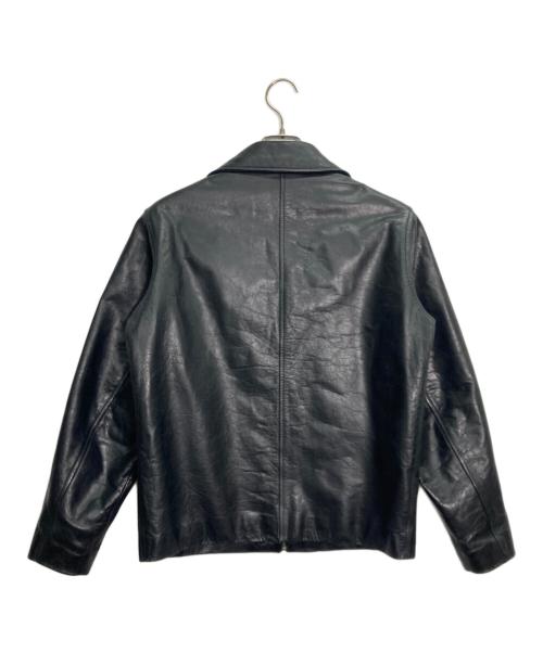 GAP（ギャップ）GAP (ギャップ) スタンドカラーカウレザージャケット ブラック サイズ:XSの古着・服飾アイテム