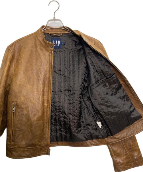 GAP（ギャップ）GAP (ギャップ) シングルライダースジャケット ブラウン サイズ:XXSの古着・服飾アイテム