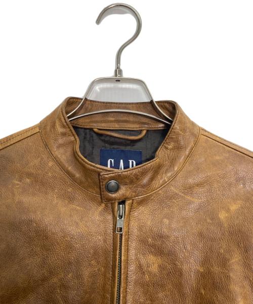 GAP（ギャップ）GAP (ギャップ) シングルライダースジャケット ブラウン サイズ:XXSの古着・服飾アイテム