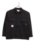 WTAPSダブルタップス）の古着「OBJ / LS / POLY. FLEECE フリースシャツ」｜ブラック