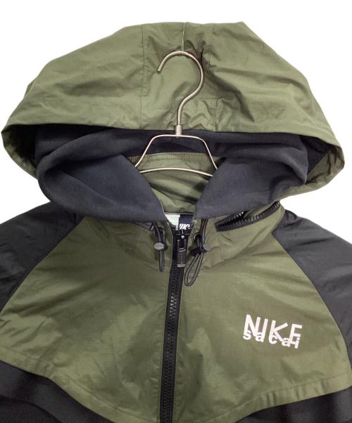 NIKE（ナイキ）NIKE (ナイキ) sacai (サカイ) AS M NRG Full Zip Hoodie / Full Zip Parker カーキ×ブラック サイズ:XLの古着・服飾アイテム