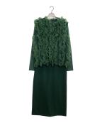 Ameriアメリ）の古着「I LINE TULLE VEST SET DRESS」｜グリーン