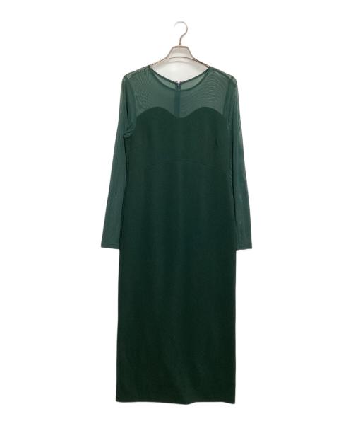 Ameri（アメリ）AMERI (アメリ) I LINE TULLE VEST SET DRESS グリーン サイズ:Mの古着・服飾アイテム