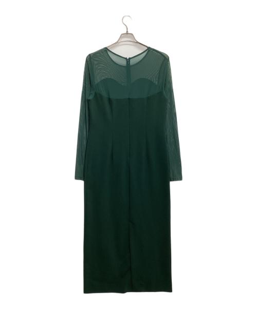 Ameri（アメリ）AMERI (アメリ) I LINE TULLE VEST SET DRESS グリーン サイズ:Mの古着・服飾アイテム