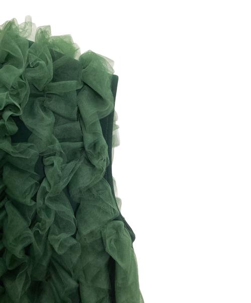 Ameri（アメリ）AMERI (アメリ) I LINE TULLE VEST SET DRESS グリーン サイズ:Mの古着・服飾アイテム