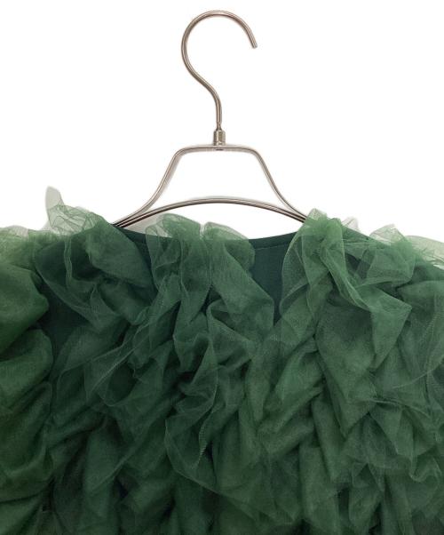 Ameri（アメリ）AMERI (アメリ) I LINE TULLE VEST SET DRESS グリーン サイズ:Mの古着・服飾アイテム