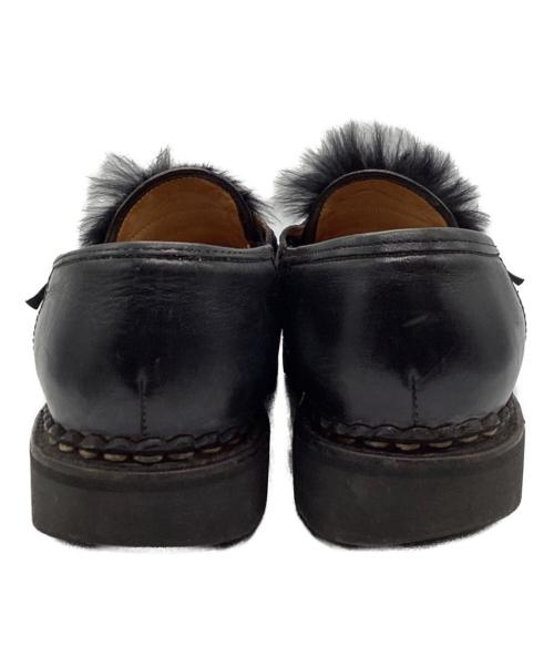 PARABOOT（パラブーツ）PARABOOT (パラブーツ) ラビットファーコインローファー ブラック サイズ:4 1/2の古着・服飾アイテム