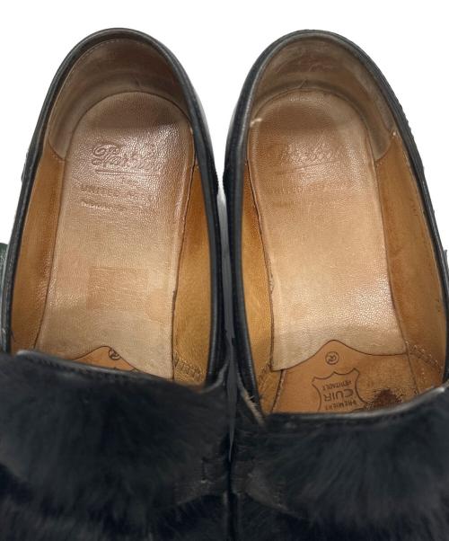 PARABOOT（パラブーツ）PARABOOT (パラブーツ) ラビットファーコインローファー ブラック サイズ:4 1/2の古着・服飾アイテム