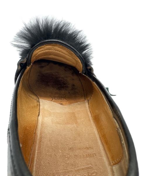 PARABOOT（パラブーツ）PARABOOT (パラブーツ) ラビットファーコインローファー ブラック サイズ:4 1/2の古着・服飾アイテム