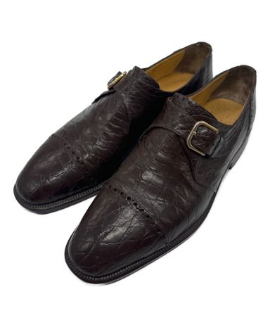 BRUNO MAGLI ブルーノ・マリ　シングルモンク　ブラウン　25センチ ブルーノマリ BRUNO MAGLI ローファー シューズ モンクストラップ