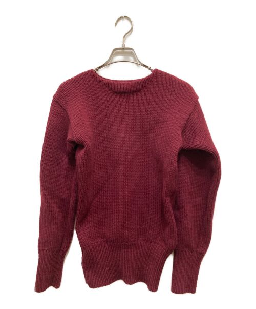 Princeton（プリンストン）Princeton (プリンストン) ヴィンテージウールニット ボルドー サイズ:表記無しの古着・服飾アイテム