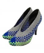 ALEXANDER WANGアレキサンダー・ワン）の古着「Woven Fabric Carla Pumps」｜グレー×ブルー