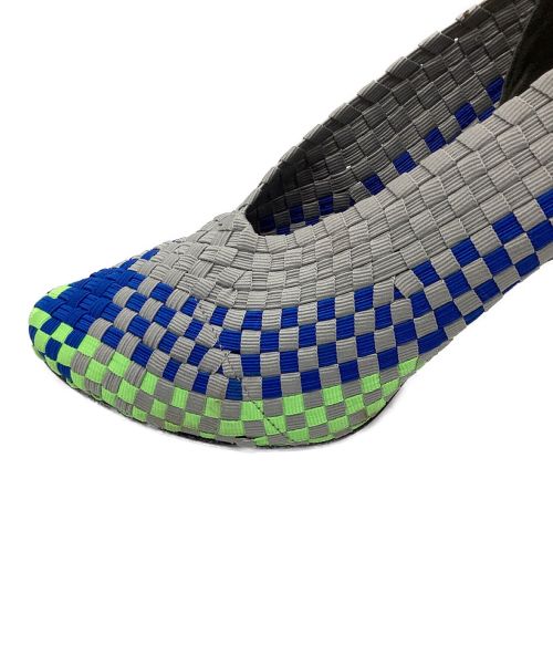 ALEXANDER WANG（アレキサンダー・ワン）ALEXANDER WANG (アレキサンダーワン) Woven Fabric Carla Pumps グレー×ブルー サイズ:SIZE 38の古着・服飾アイテム