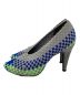 ALEXANDER WANG (アレキサンダーワン) Woven Fabric Carla Pumps グレー×ブルー サイズ:SIZE 38：3000円
