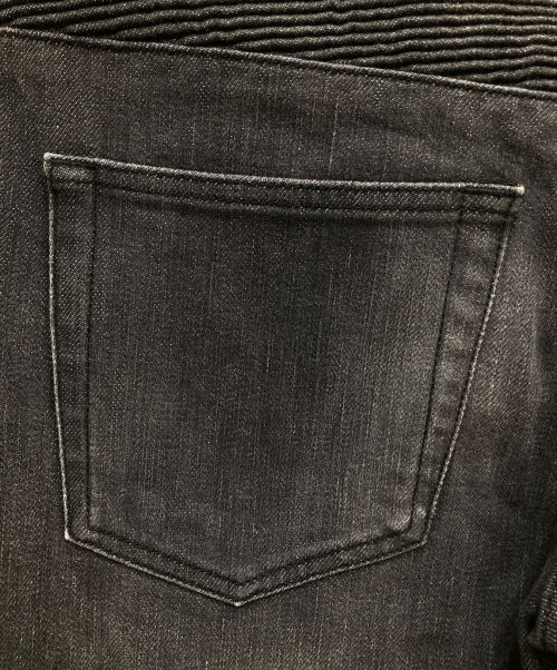 BALMAIN（バルマン）BALMAIN (バルマン) バイカーパンツ ブラック サイズ:27の古着・服飾アイテム