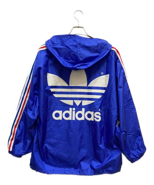 adidas（アディダス）adidas (アディダス) プルオーバーパーカー ブルー サイズ:M-Lの古着・服飾アイテム