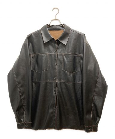 未使用❣️ameri アメリ RETRO FAKE LEATHER JACKET 中古・古着通販】AMERI (アメリ) USED LIKE SYNTHETIC LEATHER JACKET