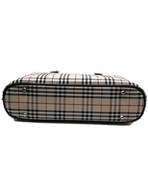 BURBERRY（バーバリー）BURBERRY (バーバリー) ノバチェックハンドバッグ アイボリー×ブラックの古着・服飾アイテム