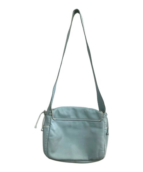 KITAMURA（キタムラ）KITAMURA (キタムラ) フラップソフトレザーショルダーバッグ スカイブルーの古着・服飾アイテム