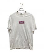 KITHキス）の古着「Floral Box Logo Tee」｜ホワイト