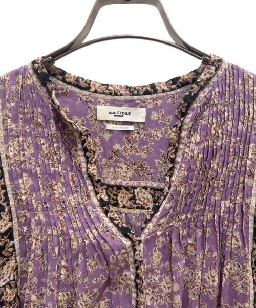 ISABEL MARANT ETOILE（イザベルマランエトワール）ISABEL MARANT ETOILE (イザベルマランエトワール) フラワープリントパフスリーブワンピース バイオレット サイズ:36の古着・服飾アイテム