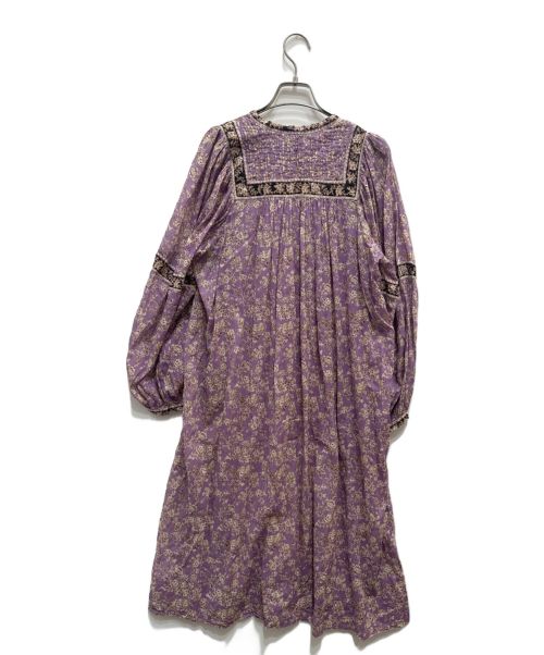 ISABEL MARANT ETOILE（イザベルマランエトワール）ISABEL MARANT ETOILE (イザベルマランエトワール) フラワープリントパフスリーブワンピース バイオレット サイズ:36の古着・服飾アイテム