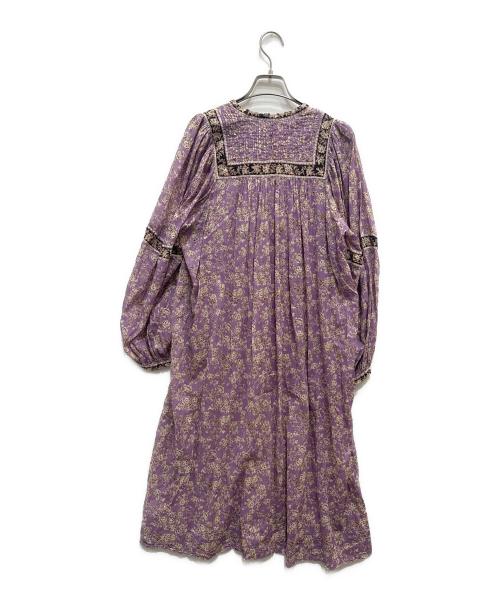 ISABEL MARANT ETOILE（イザベルマランエトワール）ISABEL MARANT ETOILE (イザベルマランエトワール) フラワープリントパフスリーブワンピース バイオレット サイズ:36の古着・服飾アイテム