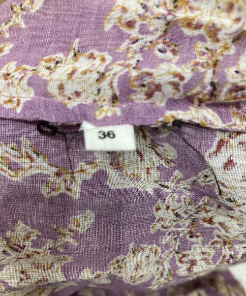 ISABEL MARANT ETOILE（イザベルマランエトワール）ISABEL MARANT ETOILE (イザベルマランエトワール) フラワープリントパフスリーブワンピース バイオレット サイズ:36の古着・服飾アイテム