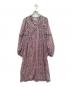 ISABEL MARANT ETOILE（イザベルマランエトワール）の古着「フラワープリントパフスリーブワンピース」｜バイオレット