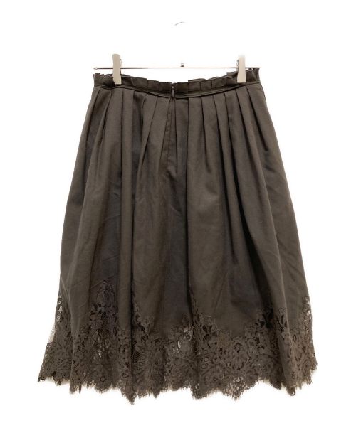 FOXEY BOUTIQUE（フォクシー ブティック）FOXEY BOUTIQUE (フォクシー ブティック) プリーツレーススカート ブラウン サイズ:Mの古着・服飾アイテム