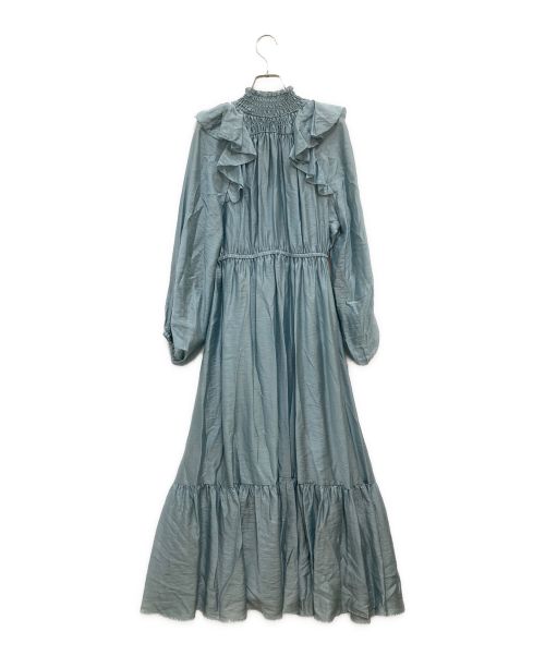 CASA FLINE（カーサフライン）CASA FLINE (カーサフライン) シャーリングハイネックドレス ブルー サイズ:F 未使用品の古着・服飾アイテム