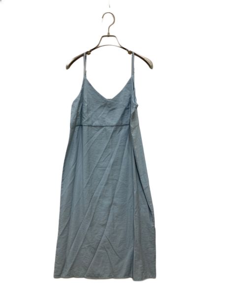 CASA FLINE（カーサフライン）CASA FLINE (カーサフライン) シャーリングハイネックドレス ブルー サイズ:F 未使用品の古着・服飾アイテム