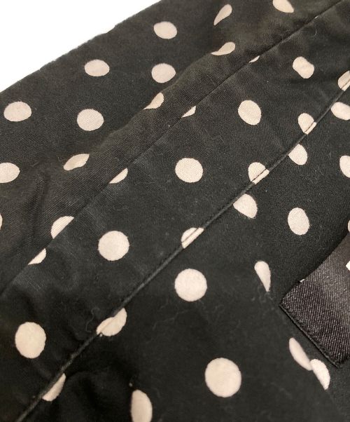 BLACK COMME des GARCONS（ブラックコムデギャルソン）BLACK COMME des GARCONS (ブラック コムデギャルソン) ラウンドカラーポルカドットシャツ ブラック×ホワイト サイズ:Mの古着・服飾アイテム