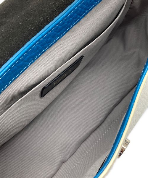 FURLA（フルラ）FURLA (フルラ) 2WAYショルダーバッグ ブルー×ブラックの古着・服飾アイテム