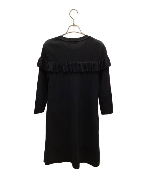 FOXEY NEWYORK（フォクシーニューヨーク）FOXEY NEWYORK (フォクシーニューヨーク) フリル切替ワンピース ブラック サイズ:M(38)の古着・服飾アイテム
