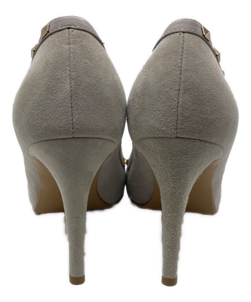 DIANA（ダイアナ）DIANA (ダイアナ) スタッズヒールパンプス グレー サイズ:23 1/2の古着・服飾アイテム
