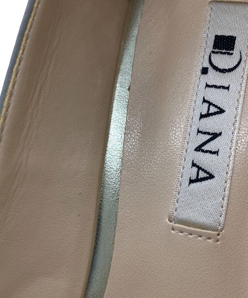 DIANA（ダイアナ）DIANA (ダイアナ) スタッズヒールパンプス グレー サイズ:23 1/2の古着・服飾アイテム