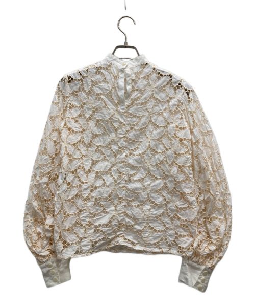 FUMIE=TANAKA（フミエタナカ）FUMIE=TANAKA (フミエタナカ) レースアームギャザープルオーバー アイボリー サイズ:Sの古着・服飾アイテム
