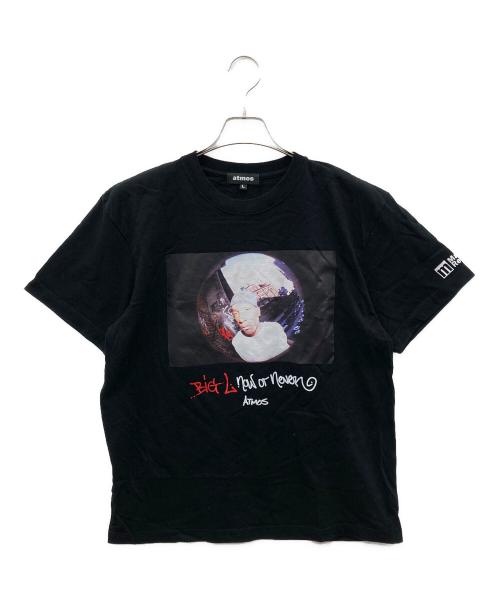 ATMOS（アトモス）atmos (アトモス) プリントTシャツ ブラック サイズ:Lの古着・服飾アイテム