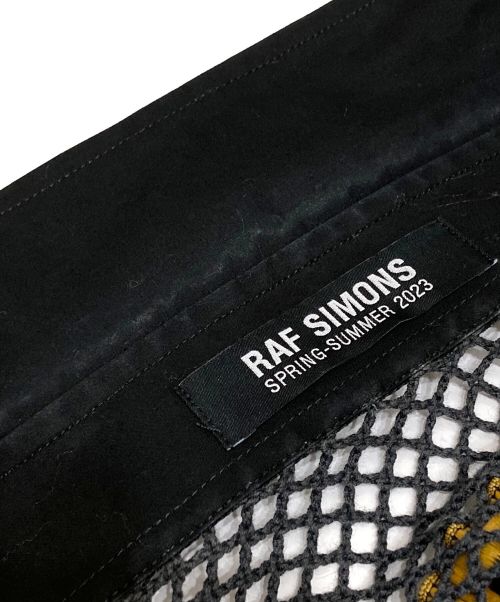 RAF SIMONS（ラフシモンズ）RAF SIMONS (ラフシモンズ) Classic shirt with net insert/クラシックｼｬﾂウィズネットインサート ブラック サイズ:46の古着・服飾アイテム