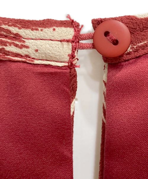 Snidel（スナイデル）Snidel (スナイデル) 2wayスリーブプリントワンピース レッド サイズ:Sの古着・服飾アイテム