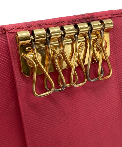 PRADA（プラダ）PRADA (プラダ) 6連キーケース ピンクの古着・服飾アイテム