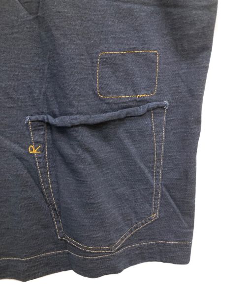 45R（フォーティファイブ・アール）45R (フォーティーファイブアール) 半袖Tシャツ ネイビー サイズ:Freeの古着・服飾アイテム