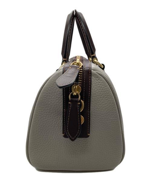 COACH（コーチ）COACH (コーチ) ルビー サッチェル 25 カラーブロック 2WAYバッグ グレー×ブラウンの古着・服飾アイテム